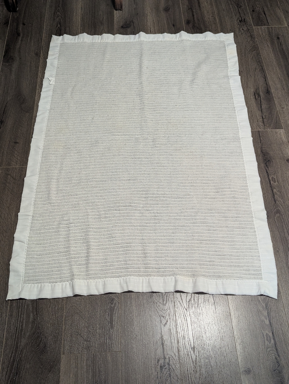 ESMOND | Vintage Waffle Weave Baby Blanket with Satin-like Trim | 50x34. Vintage